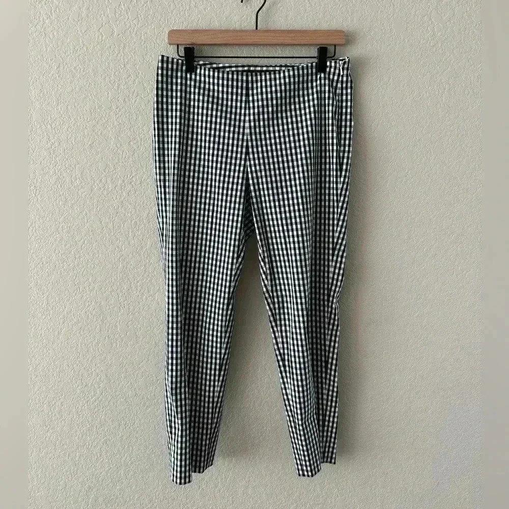 Brooks Brothers Natalie Fit Gingham Checkered Ankle Pants Size 4